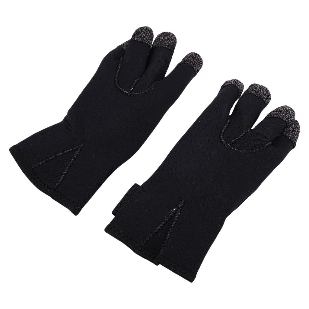 1 Pair Dive Gloves Cut Proof Elastic 3mm Neoprene Thermal Gloves for Mountain Climbing Deep Sea XL