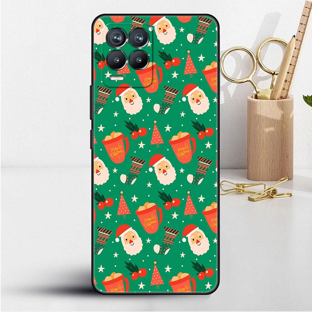 

Рождественский чехол со снеговиком и Санта-Клаусом для Realme 8 C21y GT Neo 2 3 8i C21 7 C11 6 C12 C35 C3 GT 9 Pro C12, силиконовый чехол для телефона из ТПУ Realme 8i