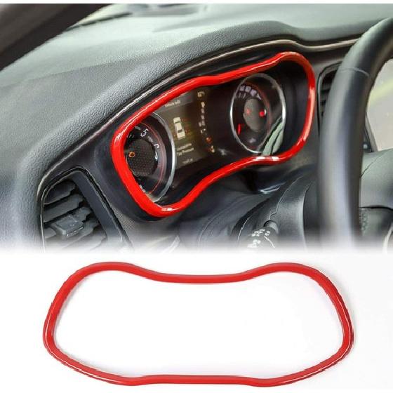 Red Car Dashboard Panel Trim Frame Cover for Dodge Challenger 2015+ Accessories