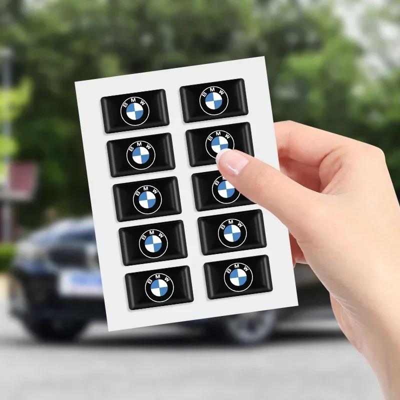 10 Stück 3D Epoxid Auto Außen-/Innen Dekor Kleine Aufkleber Decal für BMW E30 E38 E39 E46 E60 E61 E90 X1 X3 X4 X5 X6 E70 E83 F10