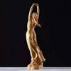 Boxwood Carving Maiden Maid Young Girl  Solid Wood Living Room Home Handicrafts Huang Yang Wood Euonymus Japonicus