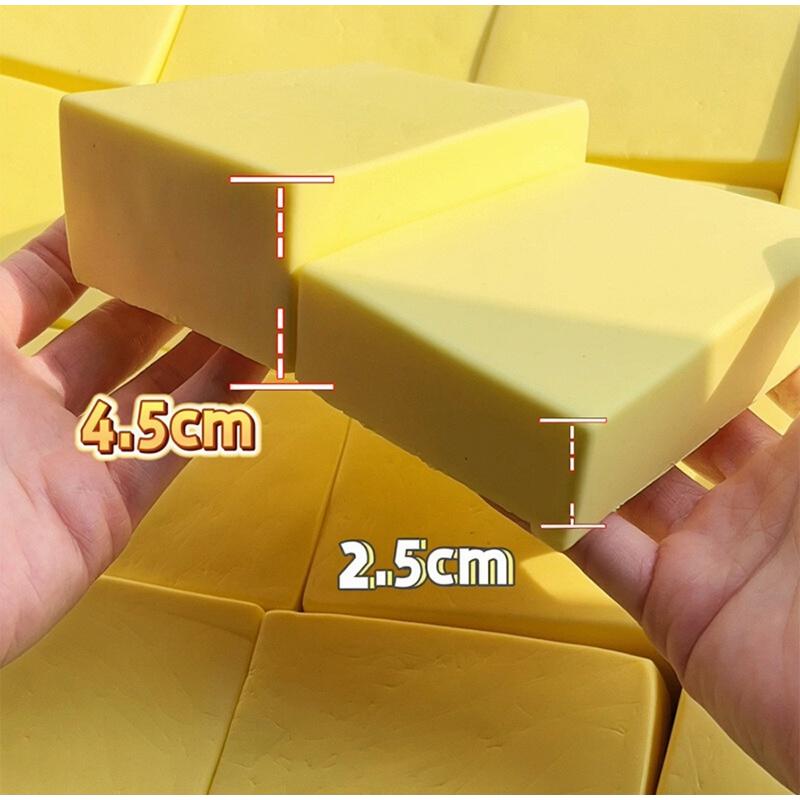 Yellow Soft Milk Brick Kneading Pleasure, Milk Aroma, Slow Rebound, Super Easy To Squeeze And Crystal Soil