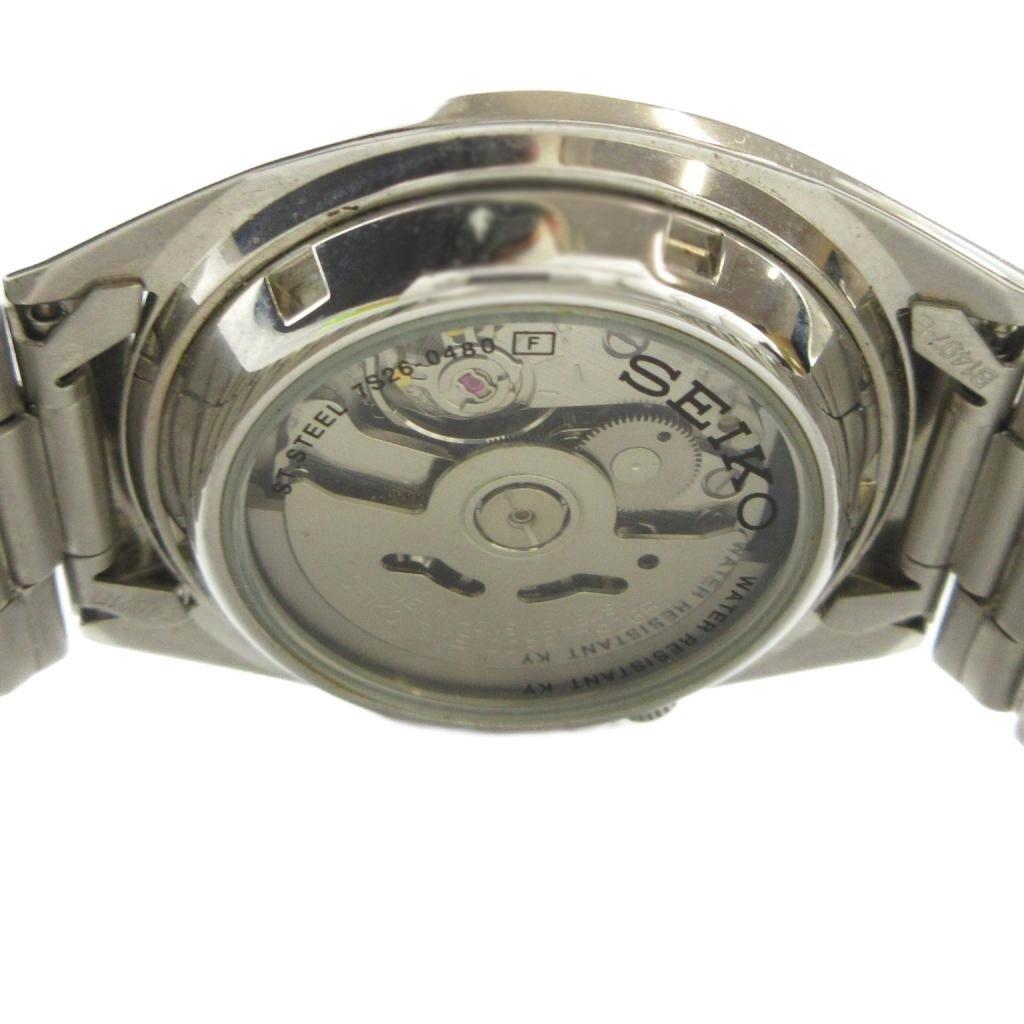 SEIKO Five 5 Automatic Watch with Calendar and Silver Color 7S26-0480 Date, GY18/ MQ Men's