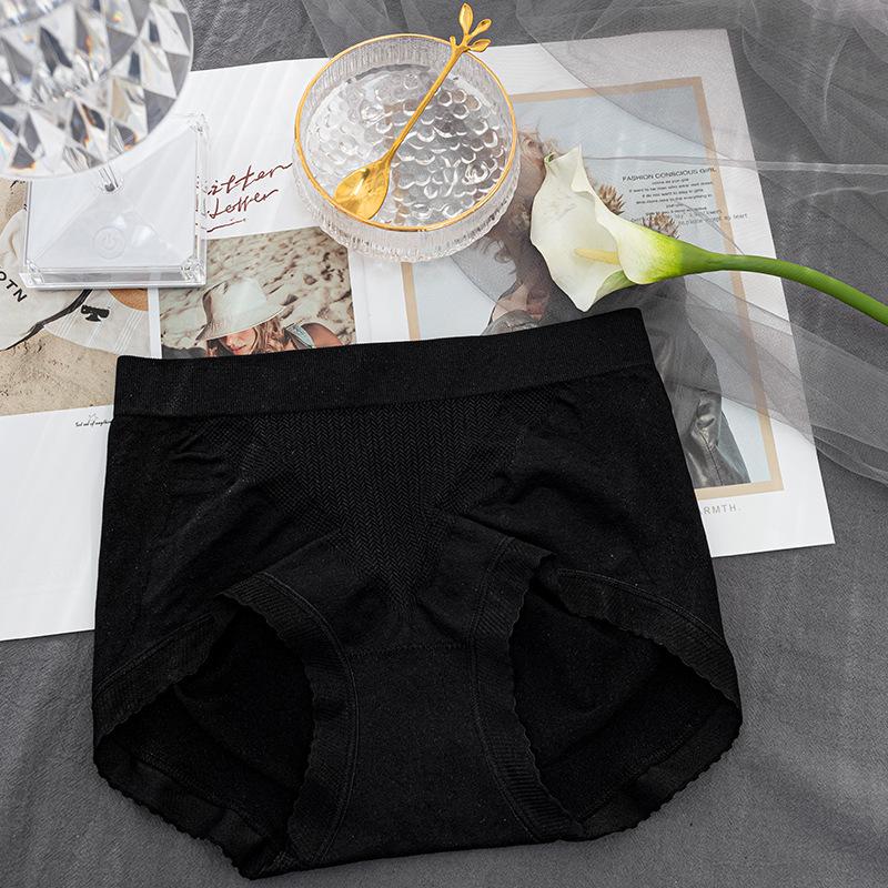 

Нижнее белье женские эластичные трусы больших размеров бесшовные трусики V-компрессионные утягивающие трусики для живота 3D утягивающие трусики для девочек one size чёрный