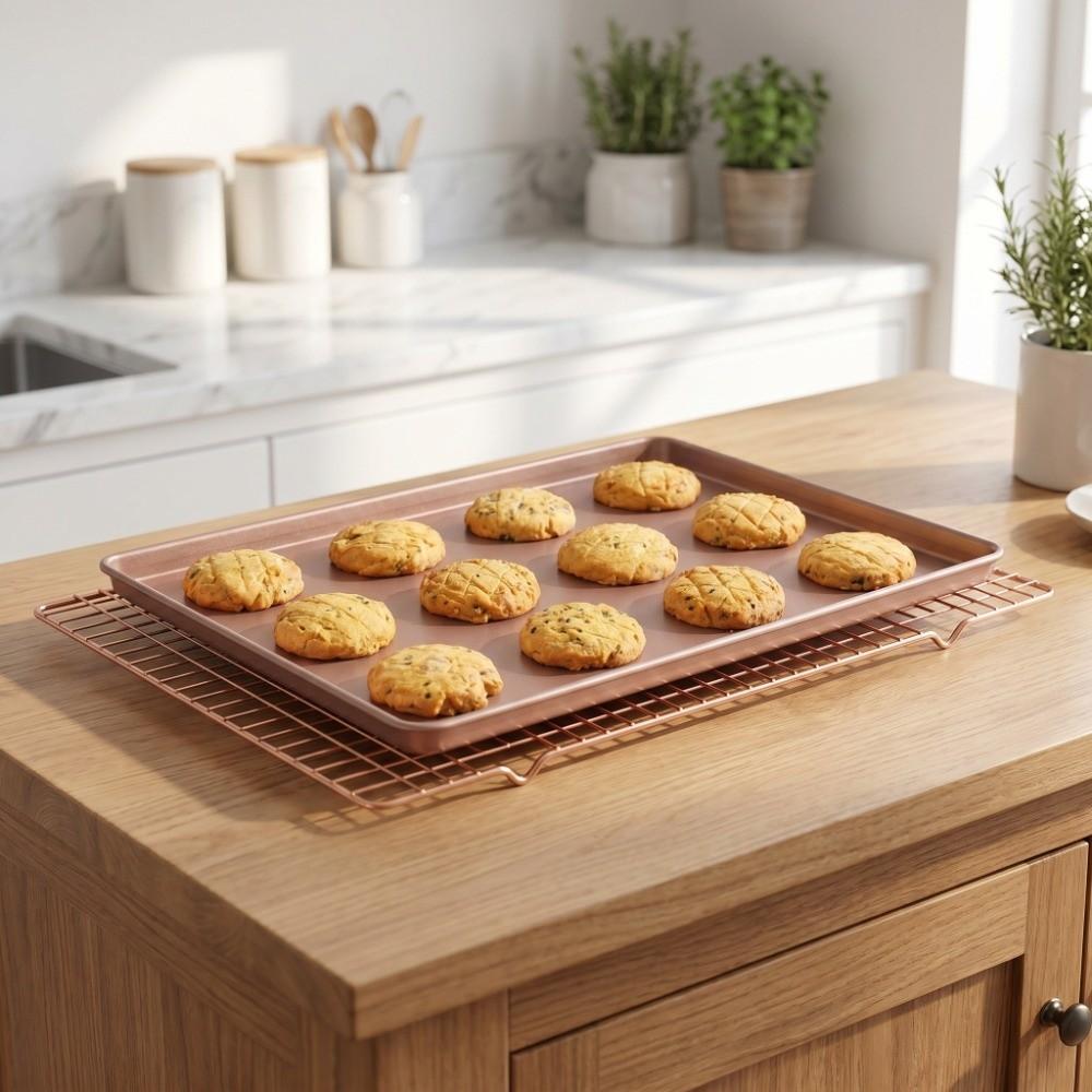 Carbon Steel Multifunctional Baking Pan Non Stick Rectangle Non Stick Pizza Pan Gold Rolled Edge Bakeware