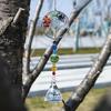 Wiszące kryształowe Suncatcher Drzewo życia Kamienne koraliki Pryzmat Wisiorek Wystrój okna domu