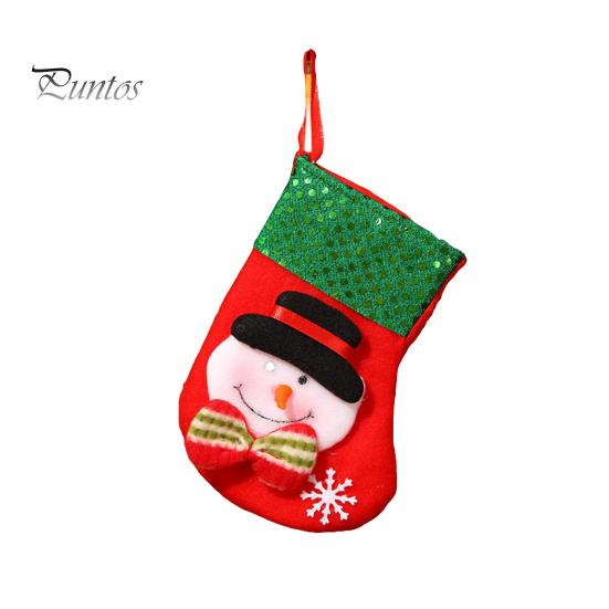 Christmas Stocking Cartoon Shape High Capacity Three Dimensional Wear Resistant Decorative Super Soft Merry Xmas Socks Gift Candy Bags