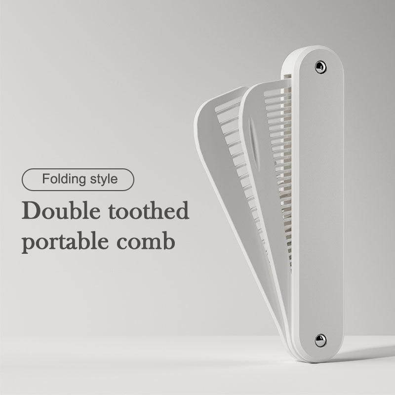2 In In Multifuncional Portable Plastic Folding Pocket Combs Barber Men Oil Head Beard Combs Hair Styling Wide Tooth Combs