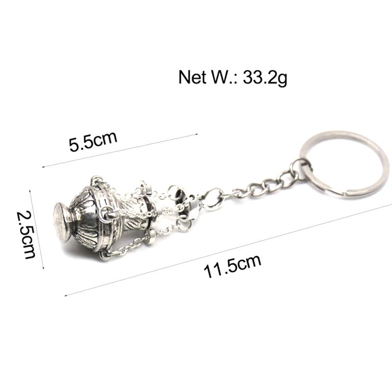 Křesťanská kadidelnice pro hořák klíčenka kovová kadidelnice náboženská pro kroužek na klíče šperk taška přívěsek do auta klíčenka pro domov kancelář