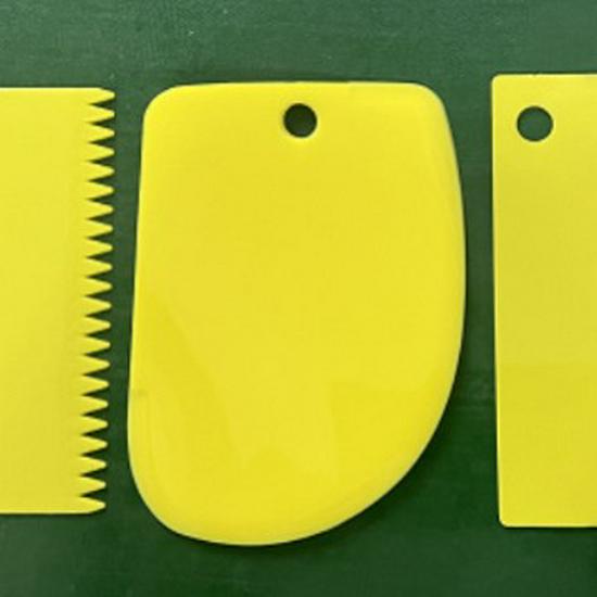 Three-Piece Plastic Cake and Dough Scraper Set