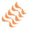 5 Pairs Lash Perm Pads Reusable Soft Orange Silicone Eyealsh Perm Rods for Beauty Makeup