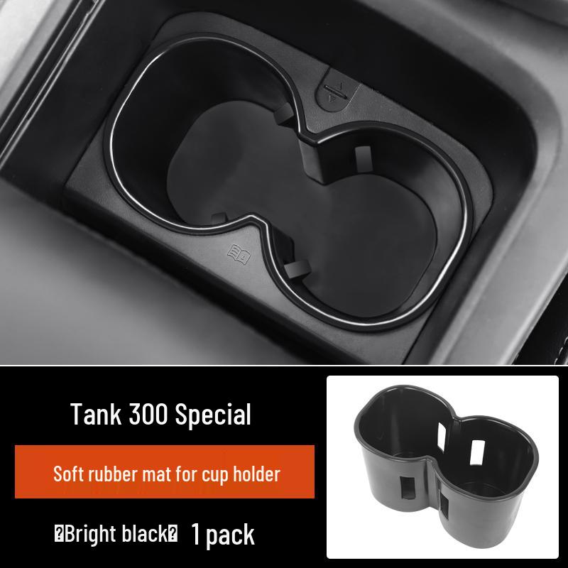 Tank 300 Console Cup Holder Mat: TPE Door Slot, Shock Absorption, Noise Reduction, Soft Rubber, Waterproof Storage