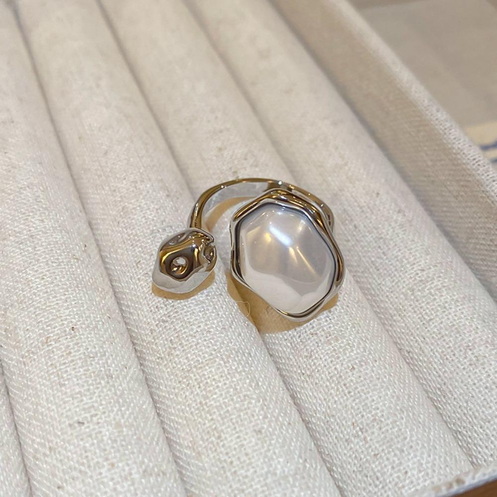 Imitation Pearl Pearl Open Rings Jewelry Accessories Korean Pearl Ring Luxury Pearl Ring  Wedding