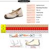 Aphixta 2024 New 5cm Med Heels Mary Janes Square Toe Silk Upper Women Shoes Elegant Shallow Pumps Tacones Para Mujer