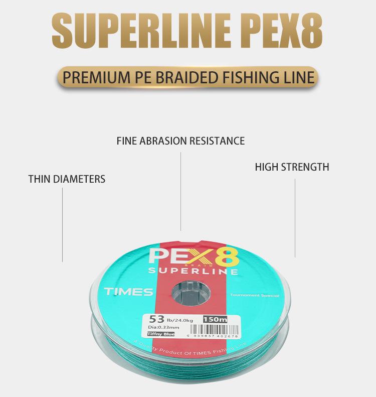 8-Strand PE Fishing Line, 500m - Abrasion Resistant, High Tensile Strength Leader Line 