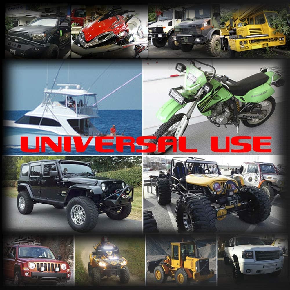 2 Pods LED Rock Lights, Ampper Waterproof LED Neon Underglow Light For Car Truck ATV UTV SUV Offroad Boat Underbody Glow Trail Rig Lamp (White)