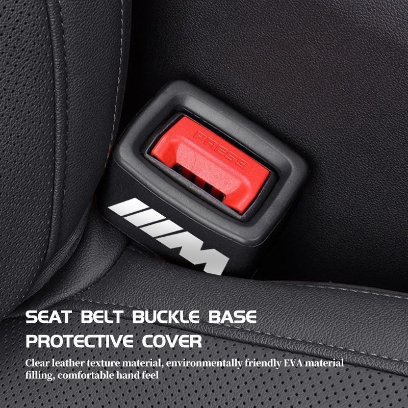 Car Seatbelt Base Buckle Anti-scratch Protective Cover Fixed Clip For BMW M F10 F20 F30 F40 F15 F25 F26 F31 F49 E62 E83 E84 LUBTW1