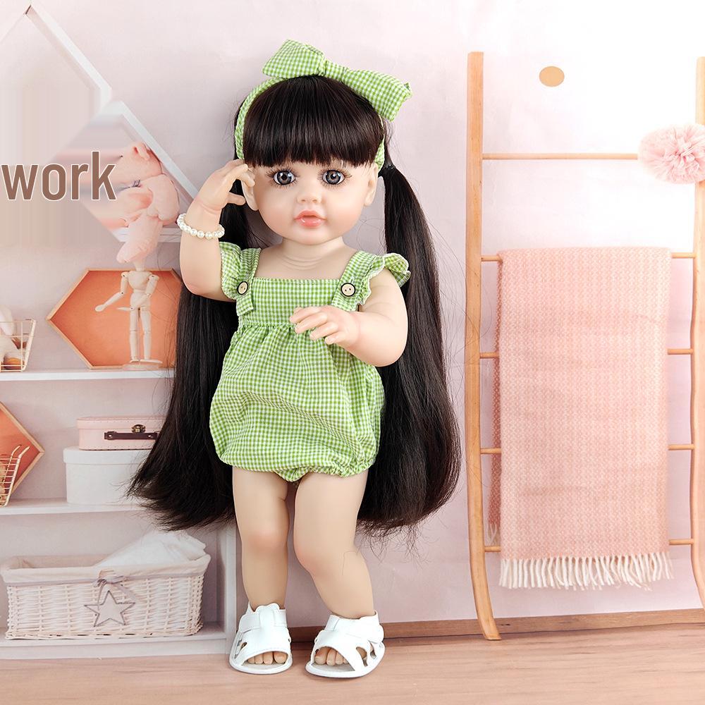55cm Reborn Doll Girl with Pacifier - Princess Dress-up Role-playing Toy for Kids
