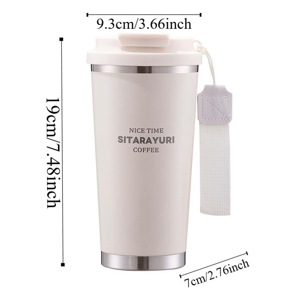 Large Capacity Coffee Water Cup 304 Stainless Steel Filter Tea Bottle 560ML Drinking Cup  Cycling