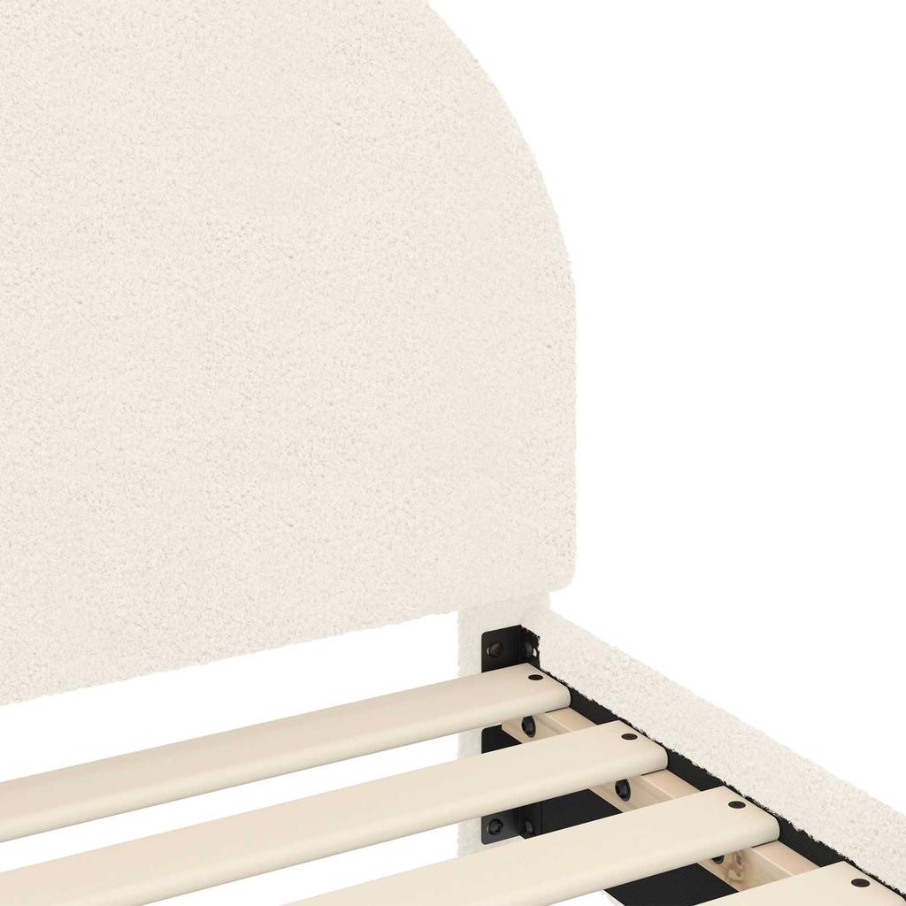 Struttura Letto per Bambini con Testiera Crema 80 x 200 cm Bouclé