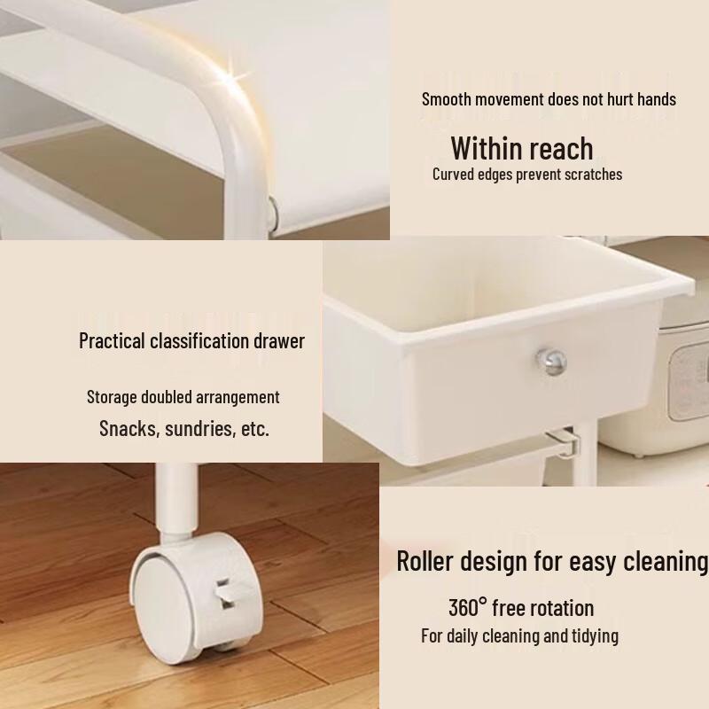 Kitchen Storage Rack with Handrail