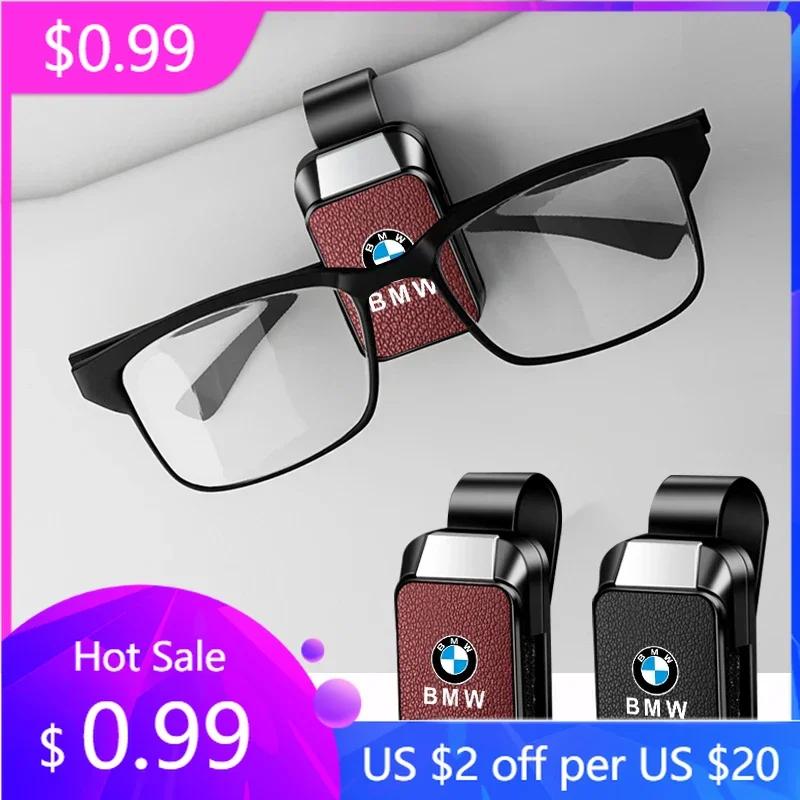 2025 Car Sunglasses Clip Sun Visor Glasses Holder Card Ticket Storage Clips For Bmw M E46 E90 E60 F10 F30 E39 E36 E87 G30 Pe