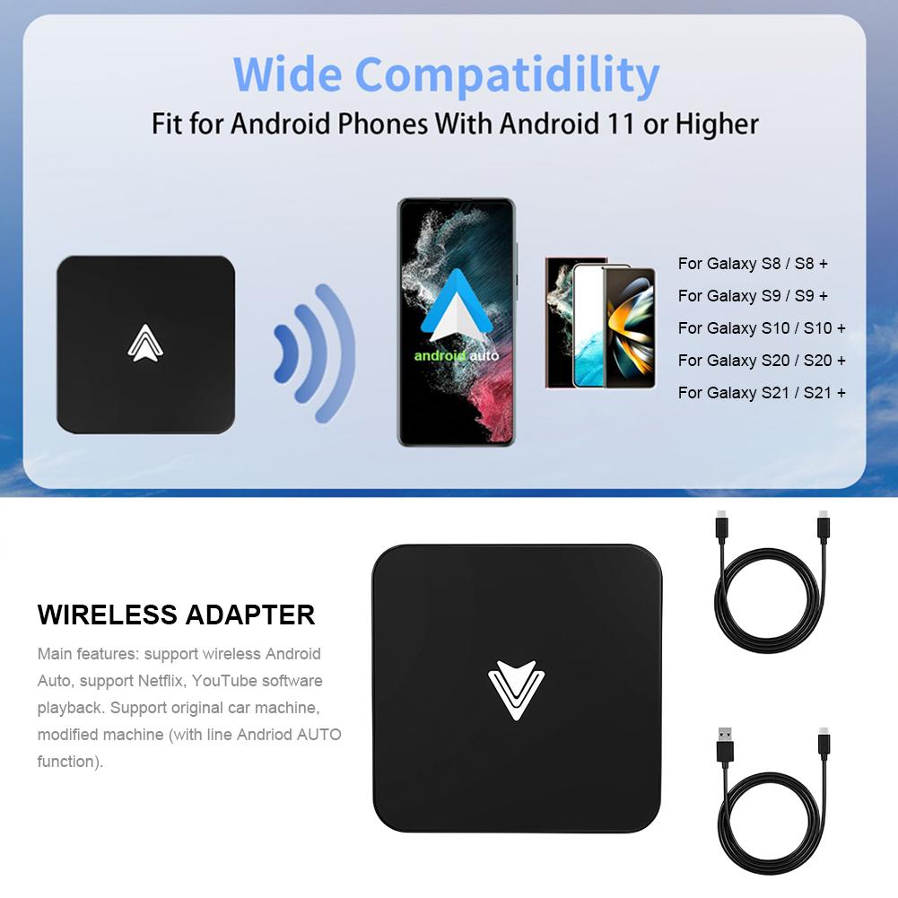 Android Auto Car AI Box Bluetooth-compatible 5.0 Car Connector Device WiFi 5.0G Smart Navigation Box for Android Auto Vehicle