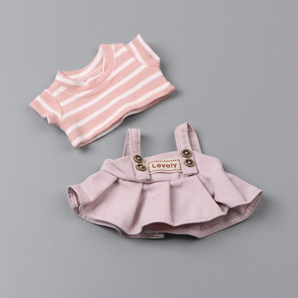 

Miniature Pink Dress for 17cm Dolls Cute DIY Doll Clothes Fashion Accessories Lovely Outfit Gifts for Girls Friends