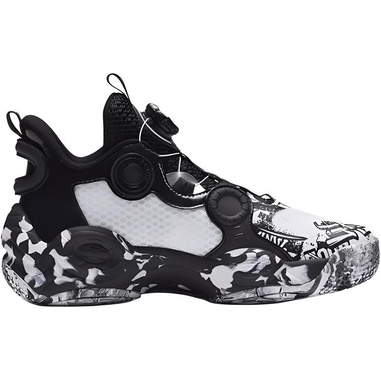 Anta Kids Synthetic Leather Comfortable Odor Resistant Shock Absorbing Wear Resistant Mid Top Basketball Shoes Kids Basketball Shoes 312321102-2