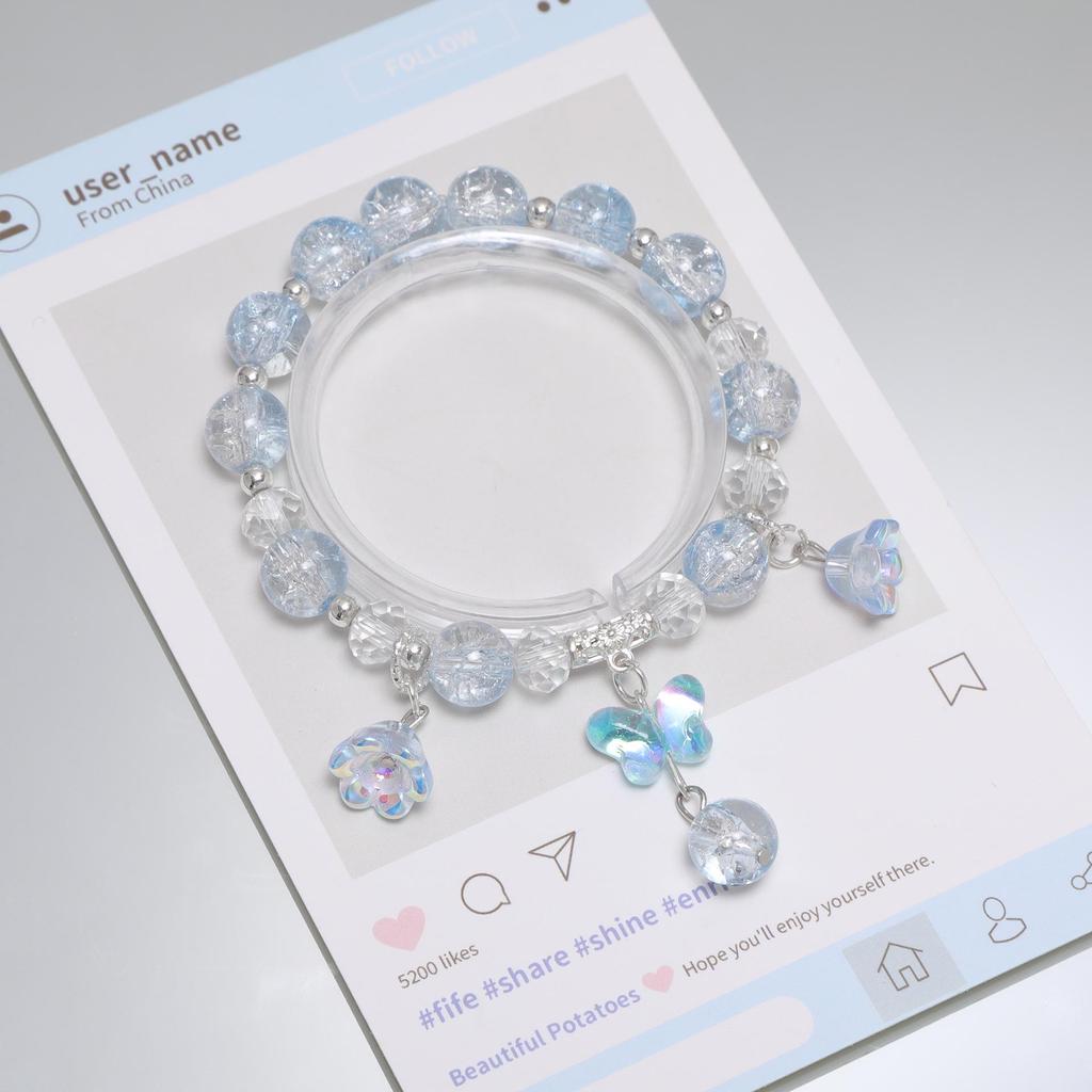 Mori Style Starry Sky Crystal Butterfly Bracelet - Elegant, Versatile Fairy Design for Women and Best Friends
