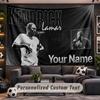 Wall Hanging Tapestry Custom NameKendrick Lamar Pattern Personalized Printed Fabric Wall Decor