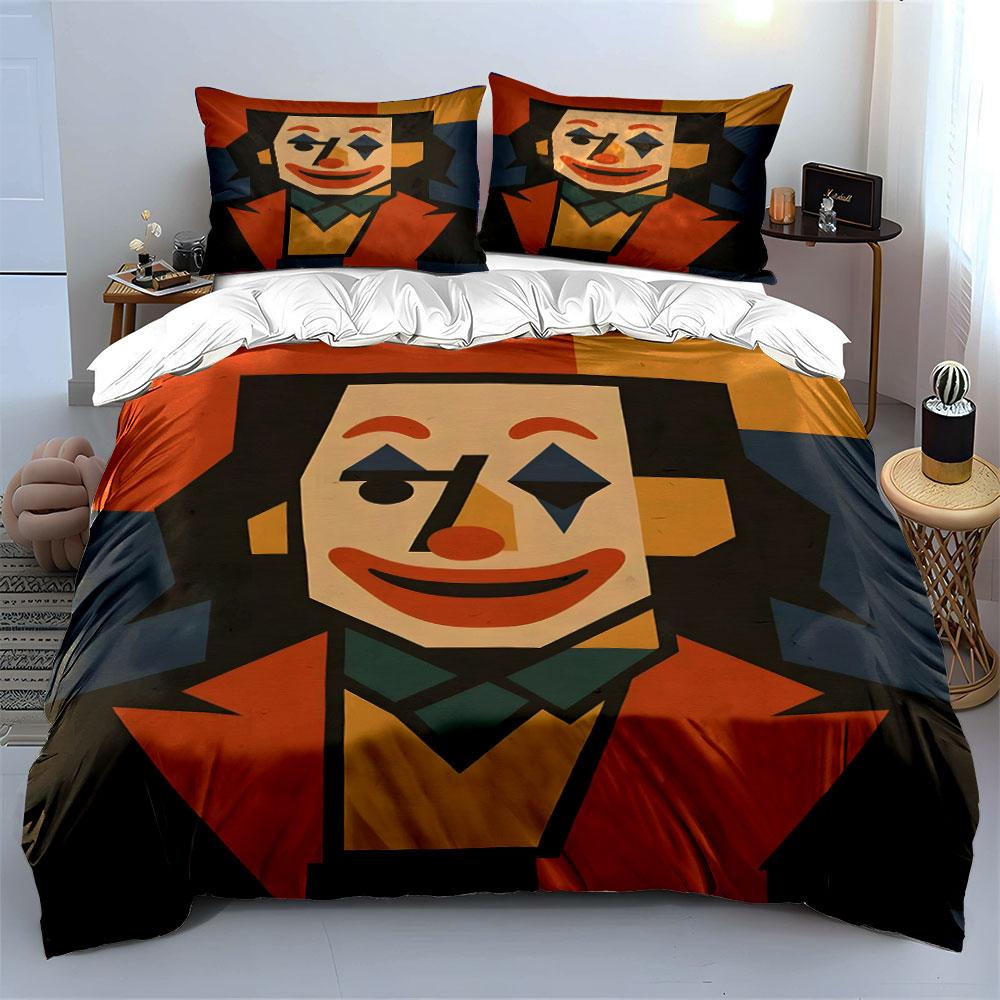Smiling Clown Face Pattern. Bedding Sets Duvet Cover Sets Duvet Covers Pillowcases(1 * Duvet Cover 2 * Pillowcases, Without Duvet Insert)