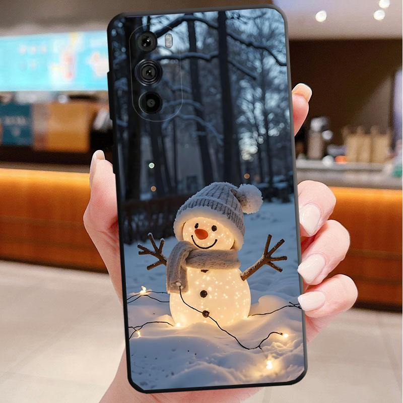 Phone Case For Motorola Edge 50 40 Pro 60 50 40 30 Ultra Neo Fusion Moto G Play G Stylus G Power G Snowman Christmas