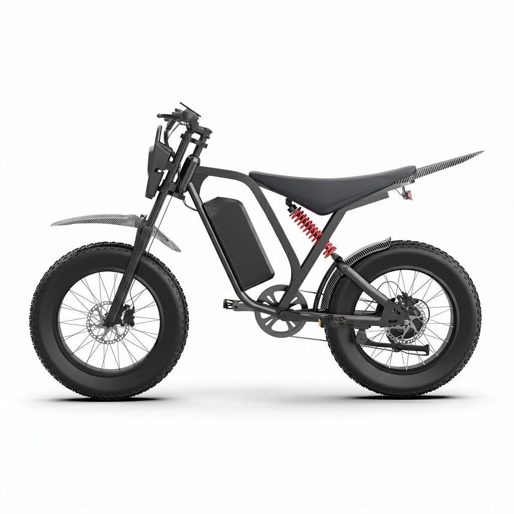 BLUVALL R700 Off-Road Electric Bike, 52V 25Ah Battery, Full Suspension,