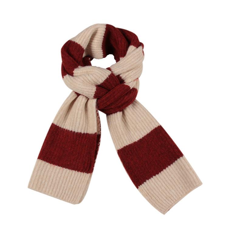 New  Knitted Women Scarf Winter Ladies Vintage Striped Scarves Pashmina Mujer Foulard Bufandas Wrap Shawls Unisex Men Pareo