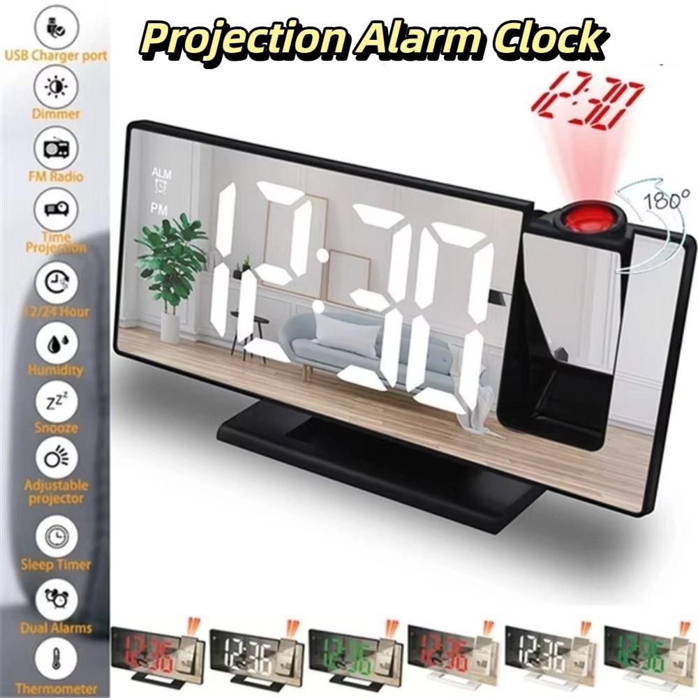 Temperature Display Digital Alarm Clock Backlight LED Alarm Clock Ceiling Clock  Living Room