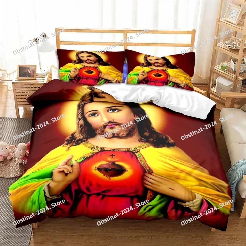 Jesus Virgin Mary Bedding Set Bedroom Twin Bedding Set Comforter Kids Adults Bed Duvet Cover Double King Comforter Home Decor