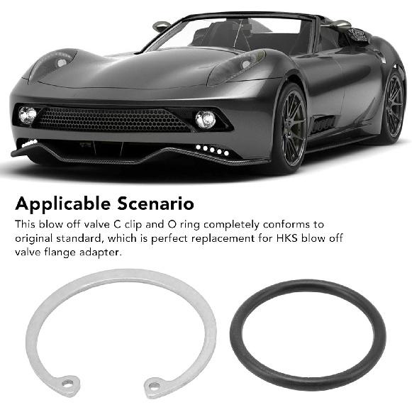 Blow Off Valve Replacement C Clip O Ring Snap Ring Accessory Replacement for Blowoff Valve Flange Adapter