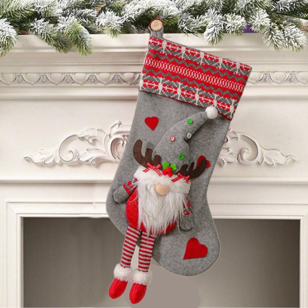 Snowman Christmas Gift Sock Santa Gift Bag Candy Bag Christmas Stocking Christmas Decor