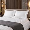 Bed Pillow Protector Striped Satin Pillowcase, Silky Smooth Cover, Gentle on Hair Soft & Skin, Glossy Solid Color Sham for Bedroom Decor, 30"x20"