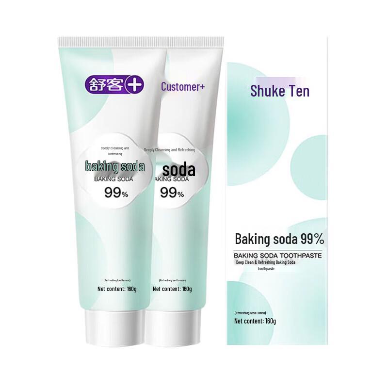 

Suke Deep Clean Baking Soda Toothpaste, Iced Lemon Flavor, 160g 2-Pack