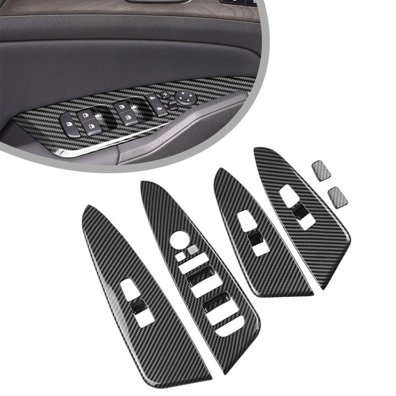 For KIA Sportage NQ5   2024 LHD Door Armrest Panel Cover Window Lift Switch Sticker Trim Carbon Fiber Car Accessories