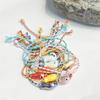 Vlen Adjustable Summer Beach Bracelet Ceramic Fish Charm Boho Style Colorful Rope Braided Handmade Jewelry Gift for Women
