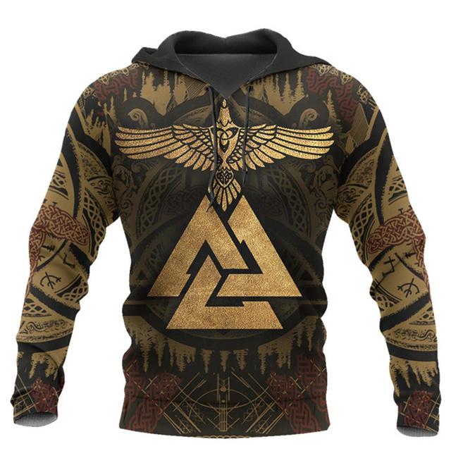Factory Outlet Clothing Viking Hoody Heren Polerones 3D Gedrukt Hoodie Mannen Mode Oversized Hoodies Tops Lente Herfst Losse Vintage Kleding XL