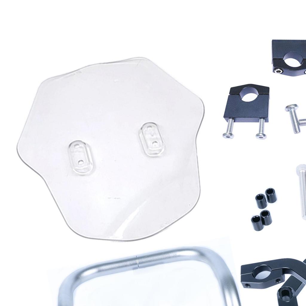 Motorcycle Fairing Windshield Extension Spoiler Wind Deflector Cruiser Windscreen Support for Universal Motorbike Comfort