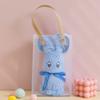 Plush Coral Fleece Towel with Bunny Design Soft Absorbent Hand Towel for Bathroom Kitchen and Travel 75x35 cm
