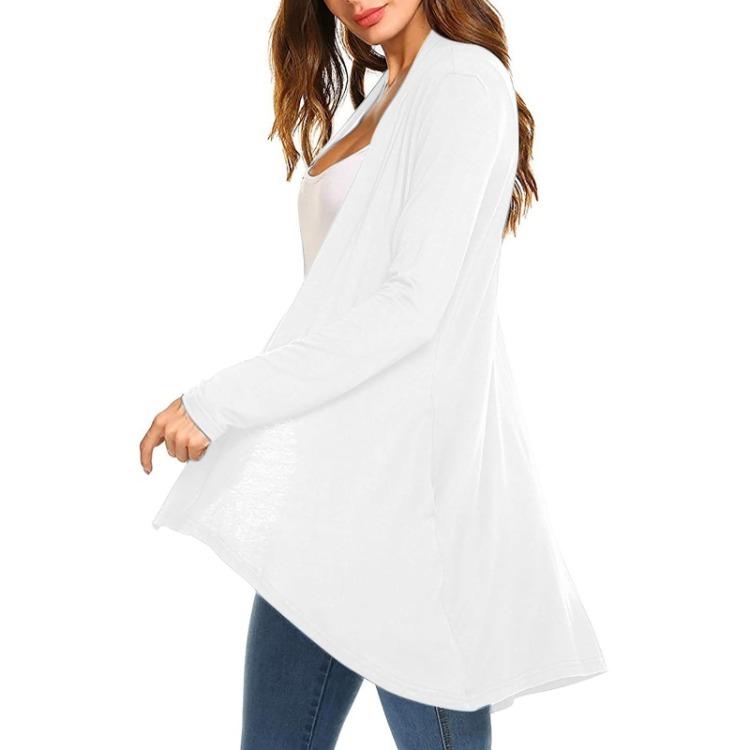 Langarm Strickjacke Jacke Damen Lässig Mode mit Tasche