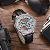 Top Brand Zircon Dial Skeleton Mechanical Men's Watches Waterproof Luxury Sport Automatic Male Wristwatch Relogio Masculino