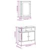 VidaXL Ensemble de meubles de salle de bain 2 pcs Sonoma gris, armoire de salle de bain, armoire de bain, meuble-lavabo de 3214778