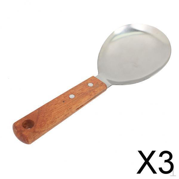 

3x Половник с деревянной ручкой Суп из нержавеющей стали